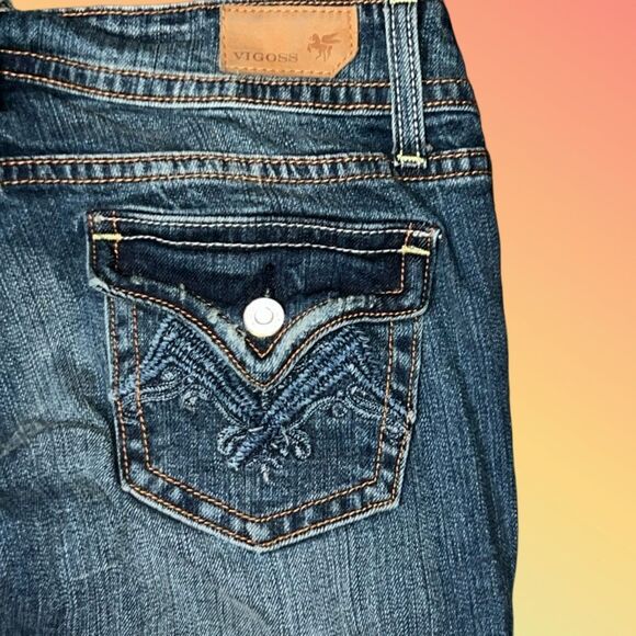 Vigoss Bootcut Bedazzled Pocket Jeans Size 7 #221 - Picture 6 of 7